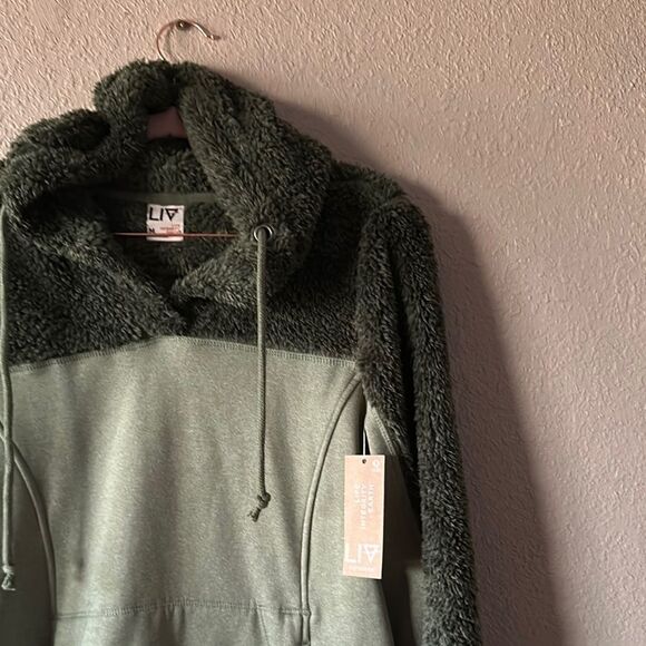 Life Integrity Earth Women's Green Hooded Sweater - Picture 2 of 10